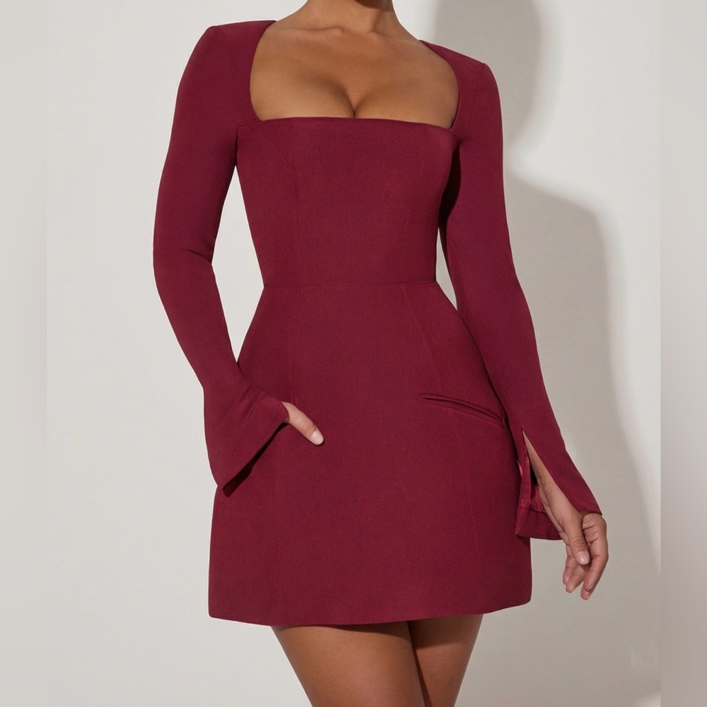 Oh Polly Taesha Dress in Wine Red